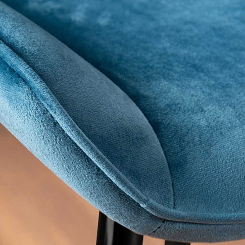 Furniturebox Molini Cesano 6 Seater Dining Set Grey Gloss Blue and Black  Image 6