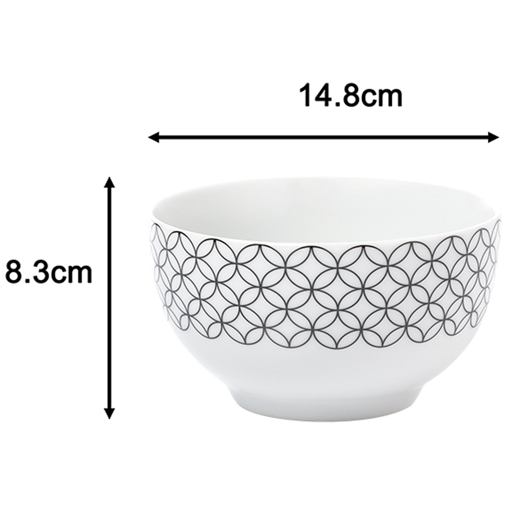 Waterside Geo Black and White 16 Piece Dinner Set Image 5