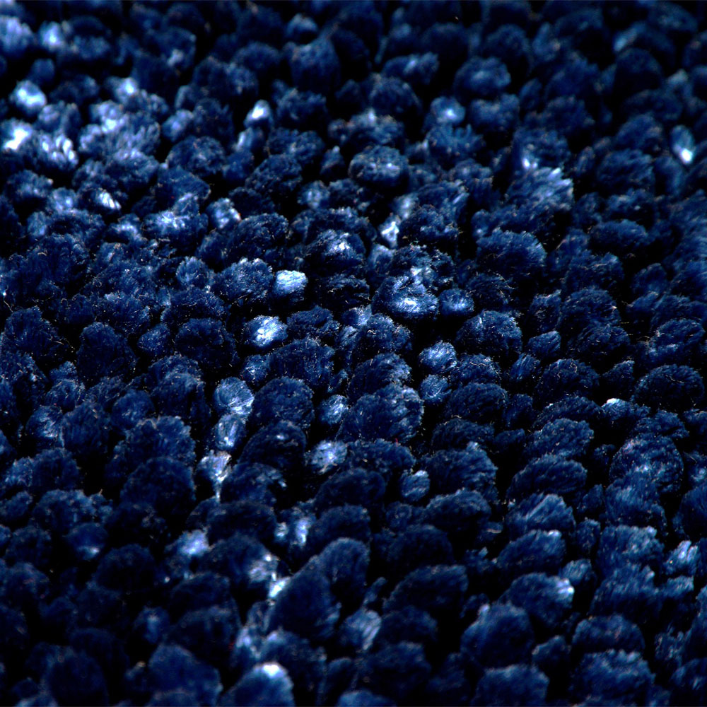 Allure Bath Fashions Navy Velvet Chenille Bobble Non-Slip Bath Mat Image 3
