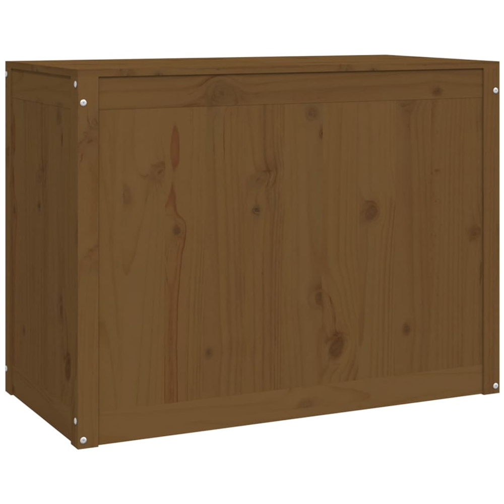 vidaXL Honey Brown Solid Pine Wood Laundry Basket 88.5 x 44 x 66cm Image 4