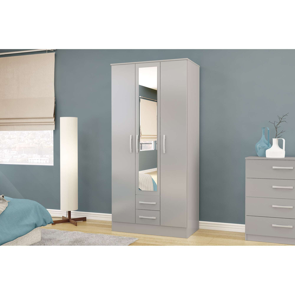 Birlea Lynx Grey 4 Piece Bedroom Furniture Set Image 4