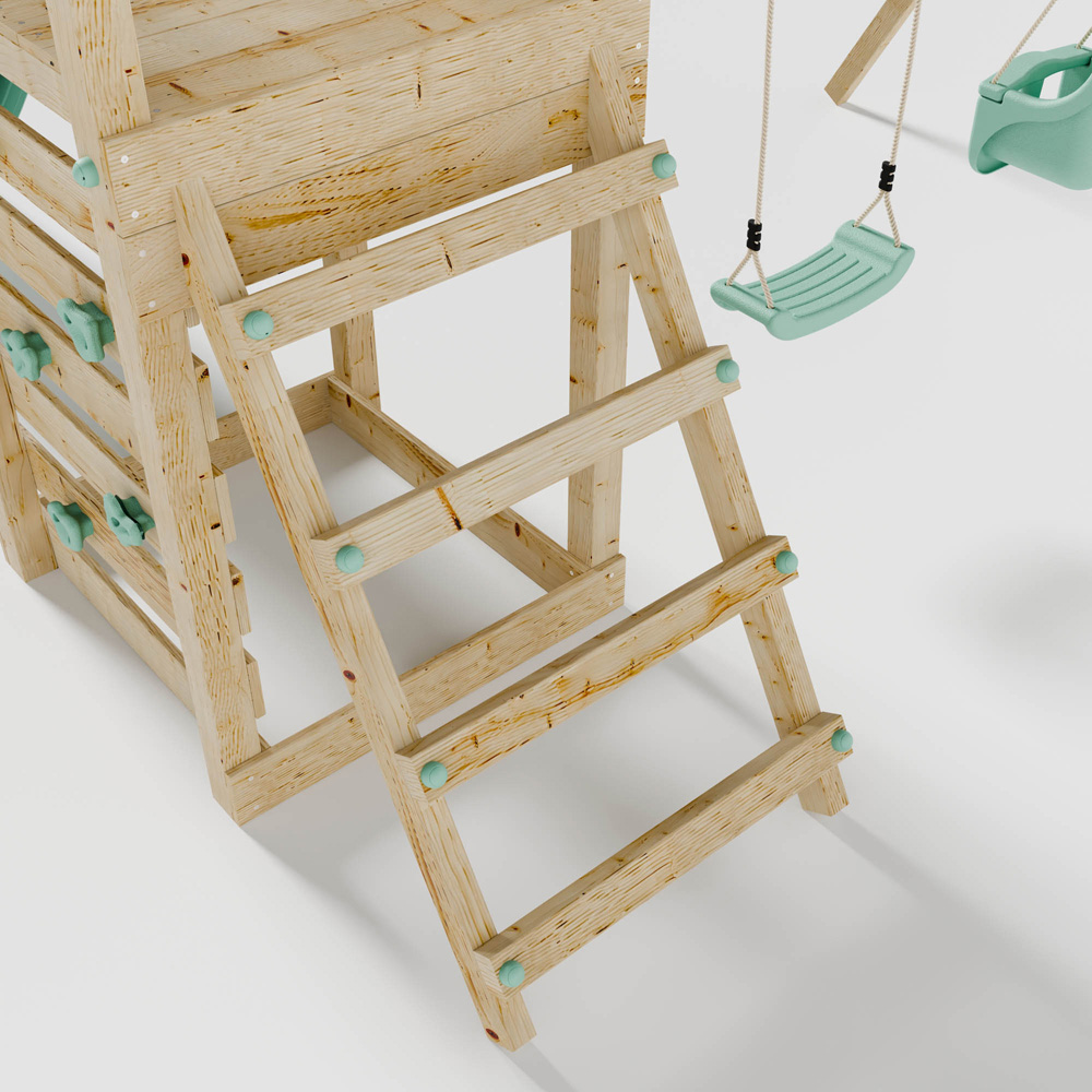 Mercia Mountain Climbing Frame Play Tower with Slide Swing and Baby Swing Image 7