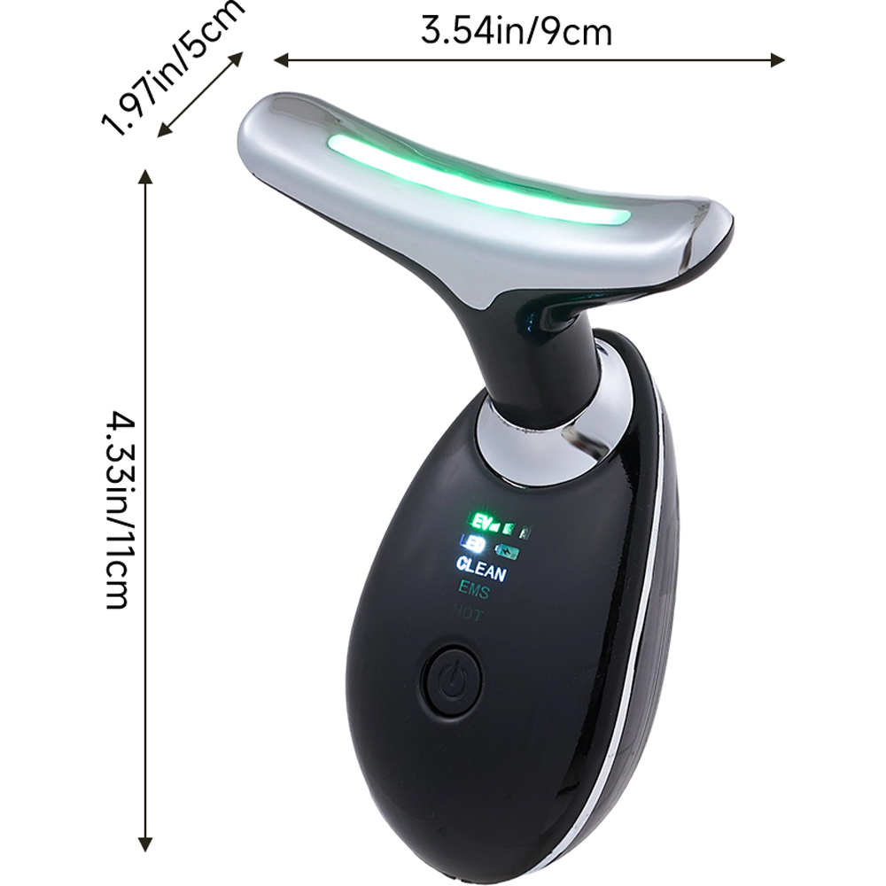 Living and Home 3-in-1 Black Face and Neck Sculpting Tool with Tri-Light Therapy 2.5W Image 5