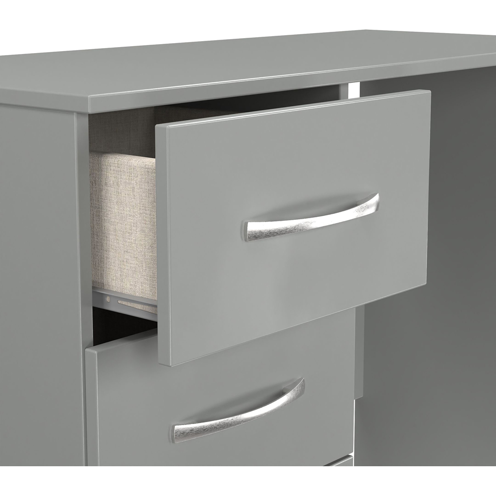 Crowndale Avon 3 Drawer Dusk Grey Dressing Table Ready Assembled Image 6