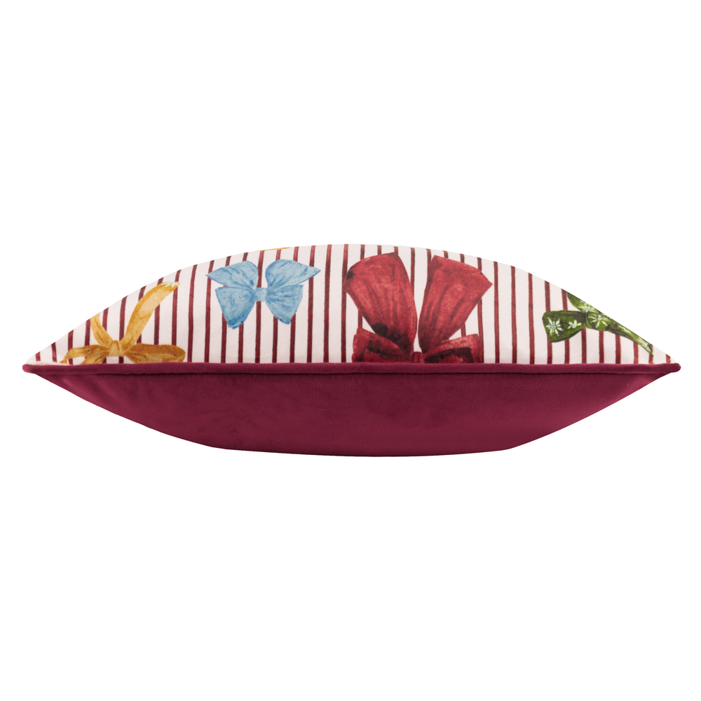 Furn Noortje Bows Pink Silk Cushion 45 x 45cm Image 4