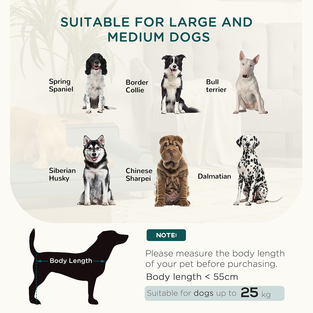 PawHut Green Large and Medium Dogs Fabric Pet Sofa Image 6