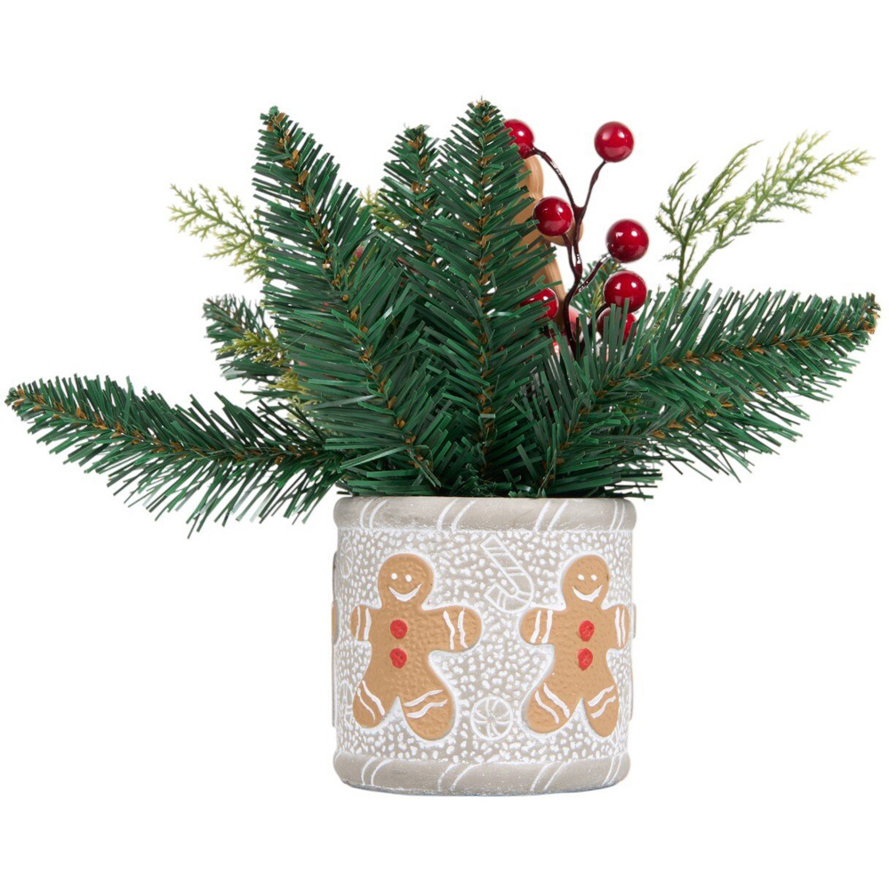 Gingerbread Candy Cane Pot Green Image 3