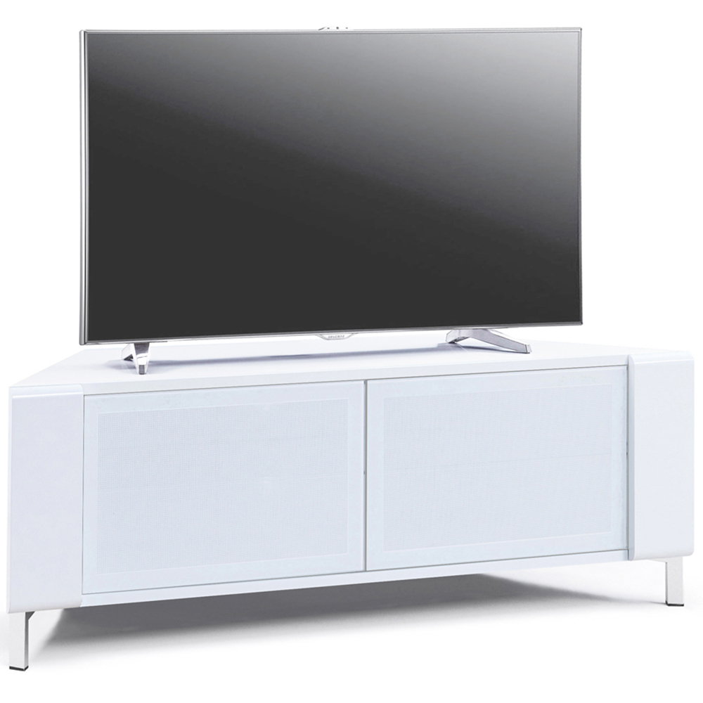 MDA Designs Corvus 2 Door White TV Cabinet Image 4