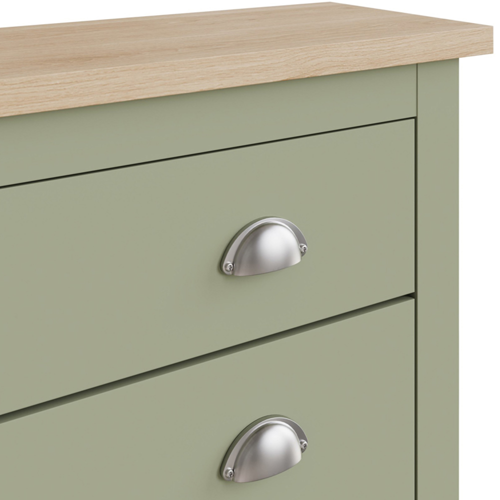GFW Lancaster 2 Door Single Drawer Sage Green Shoe Cabinet Image 6