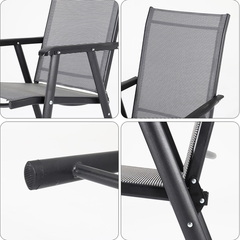Living and Home Foldable 2 Seater Square Patio Set Image 5