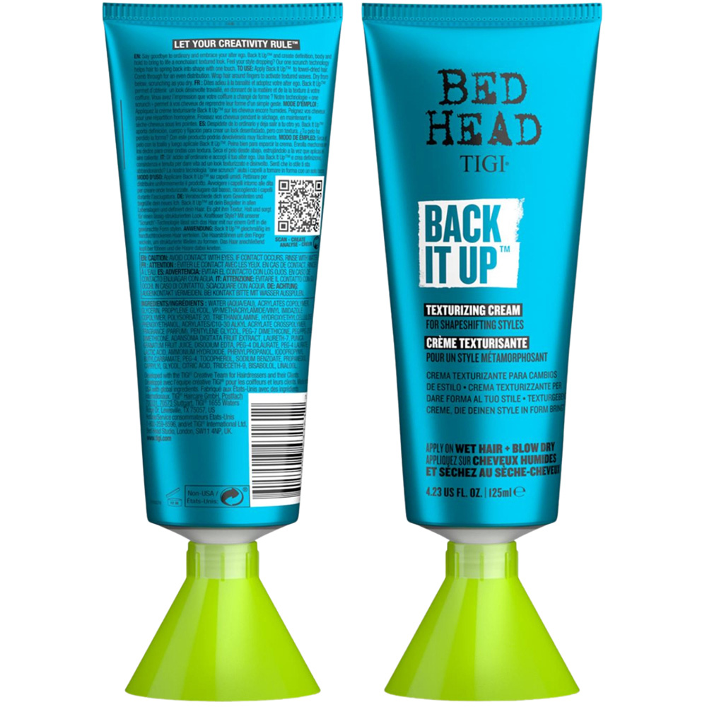 TIGI Bed Head Back It Up Shape and Long Lasting Hold Texturising Cream 125ml 3 Pack Image 4