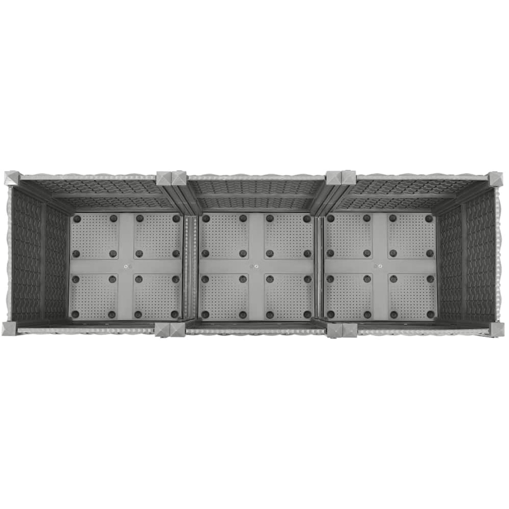 vidaXL Light Grey Polypropylene Raised Garden Bed 38 x 40 x 120cm Image 6