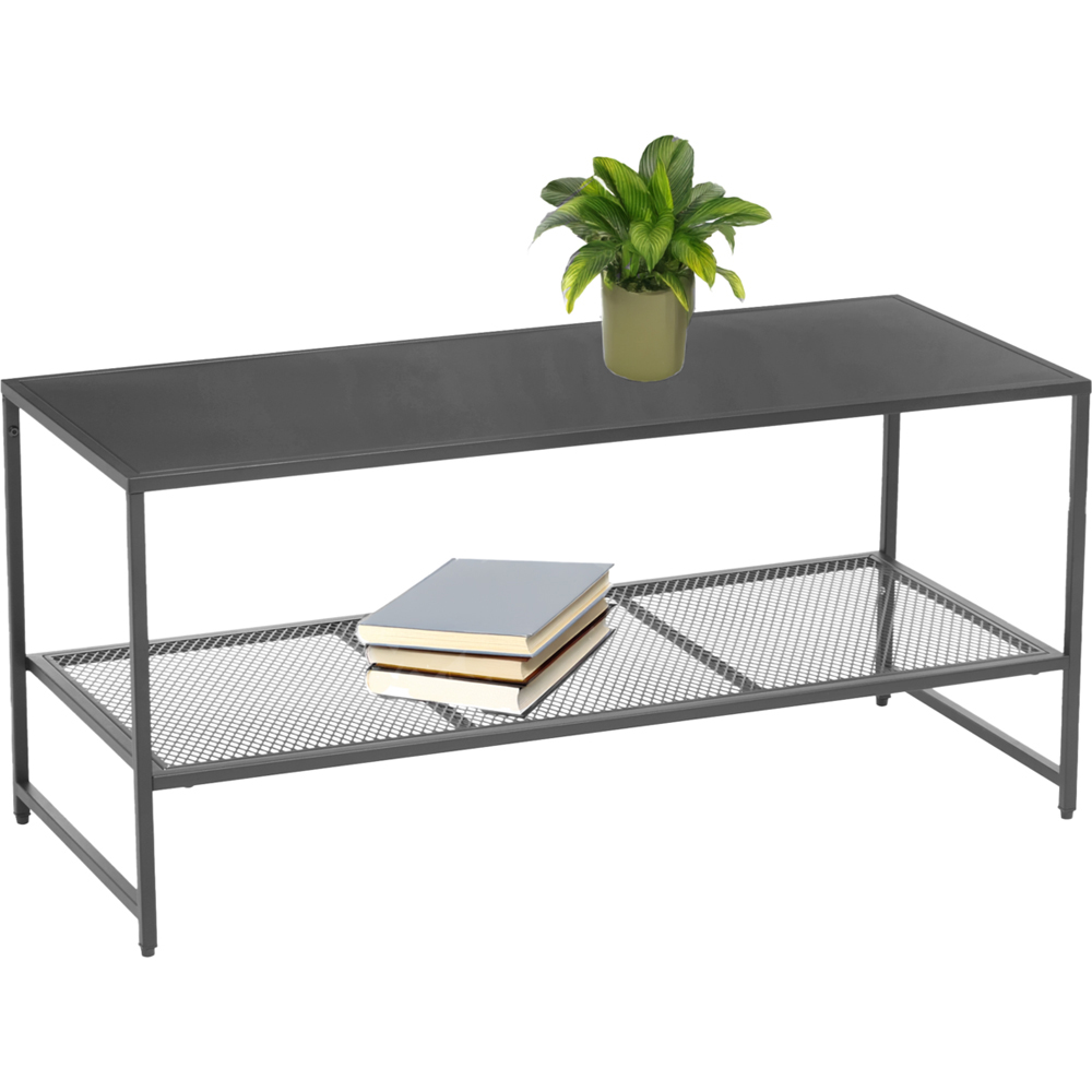 Premier Housewares Grey Metal Coffee Table Image 2