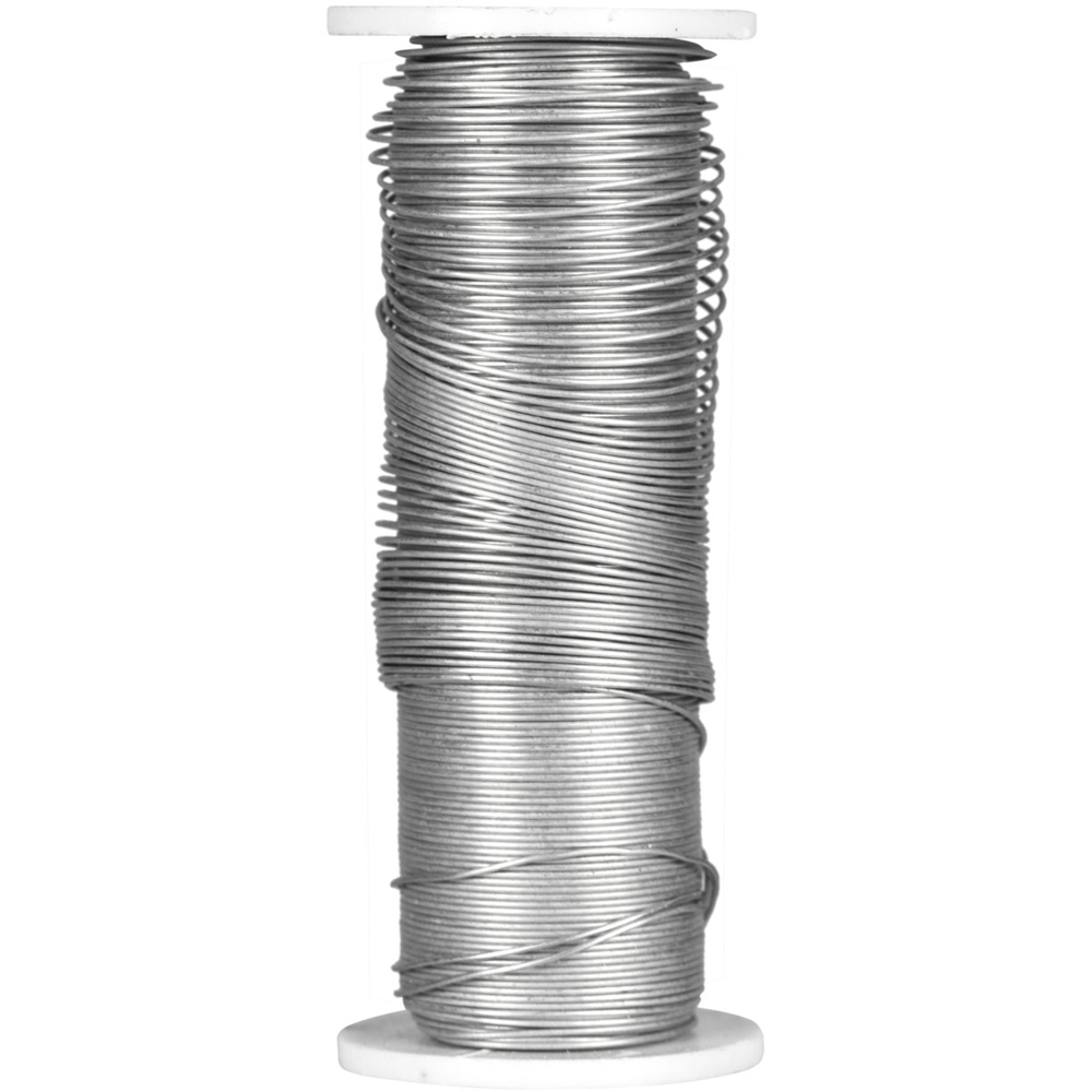 Floral Metallic Wire Reel  - Silver Image