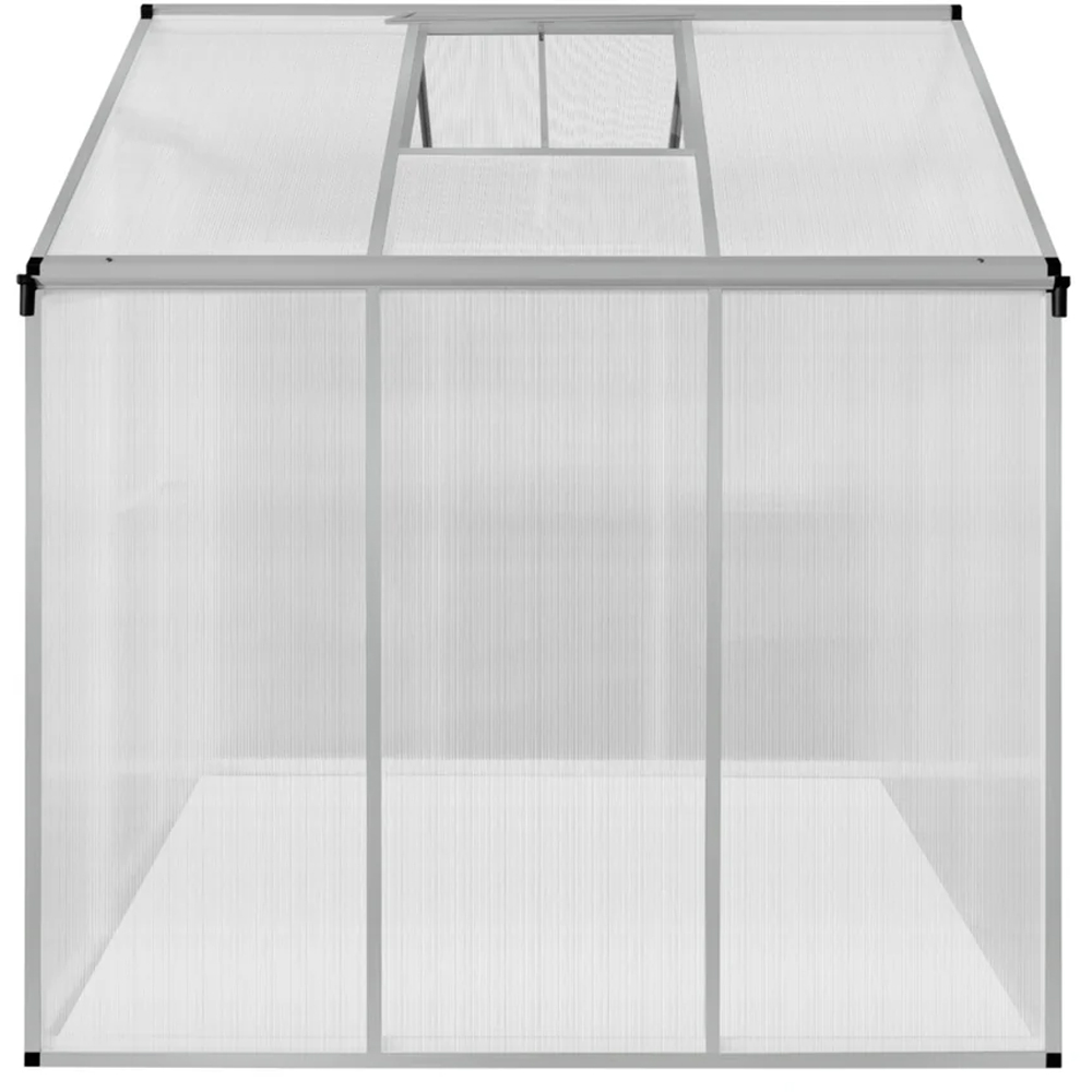 MonsterShop Silver Polycarbonate 6.4 x 6ft Greenhouse Image 5