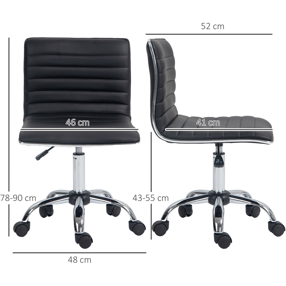 Portland Black PU Leather Swivel Office Chair Image 7
