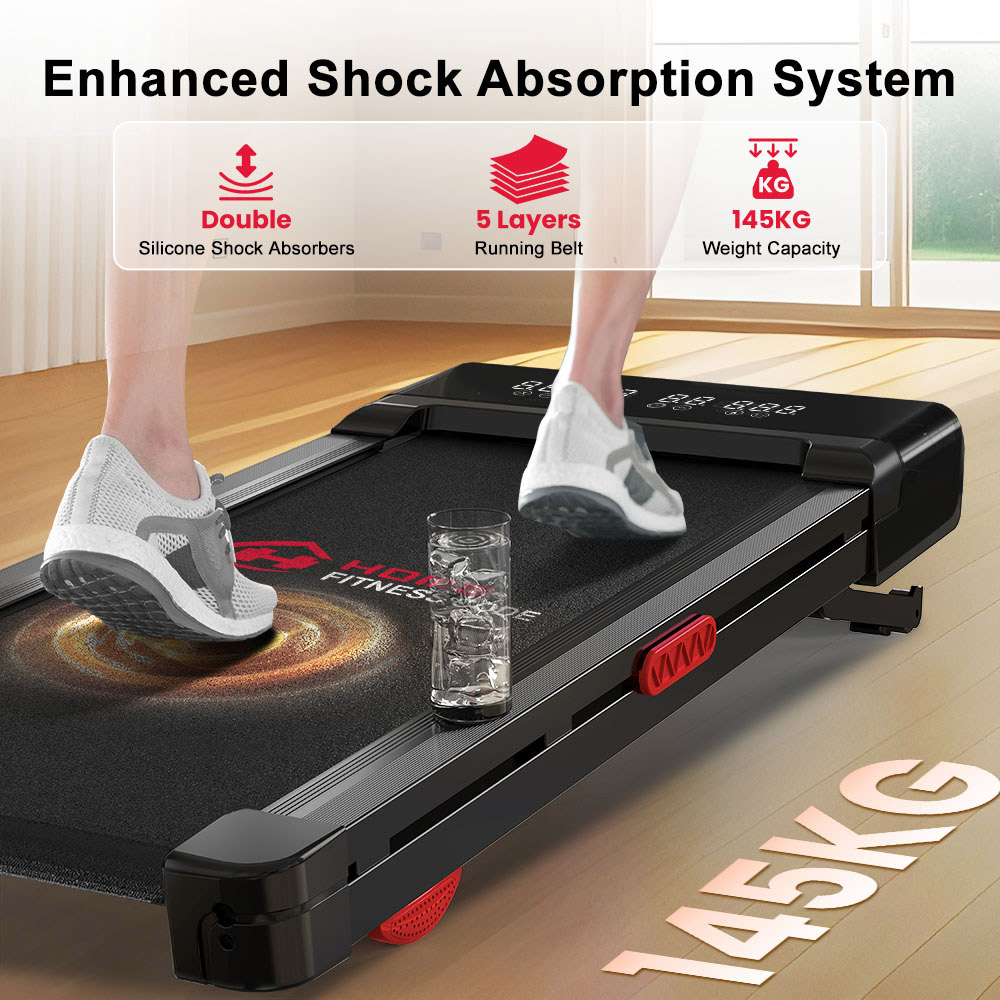 Rattrix Y1 Black Manual Incline Foldable Walking Treadmill Image 3