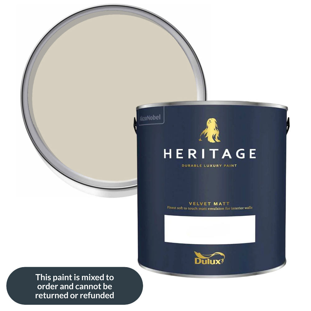 Dulux Heritage Walls and Ceilings Green Earth Velvet Matt Emulsion Paint 2.5L Image 1