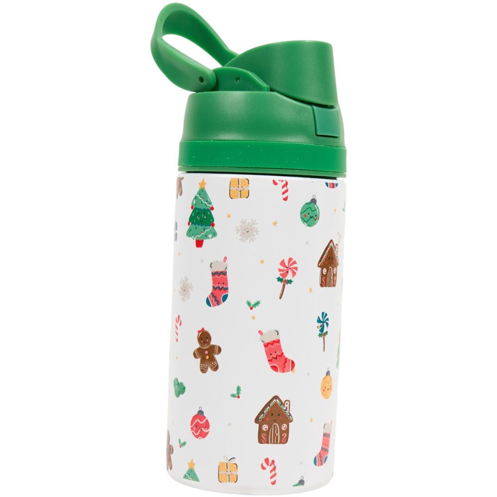 Cute Xmas Print Vacuum Bottle with Handle Image 3