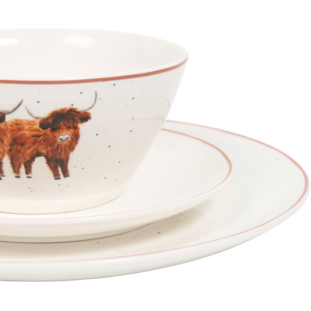 Highland Cow 12 Piece Dinner Set White Image 4