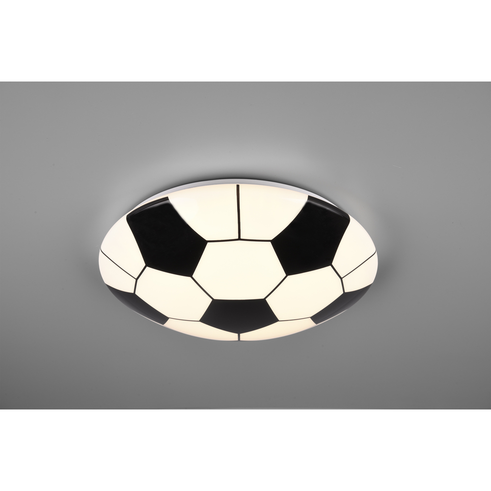 TRIO Kloppi White and Black Football Integrated LED Ceiling Light Image 2