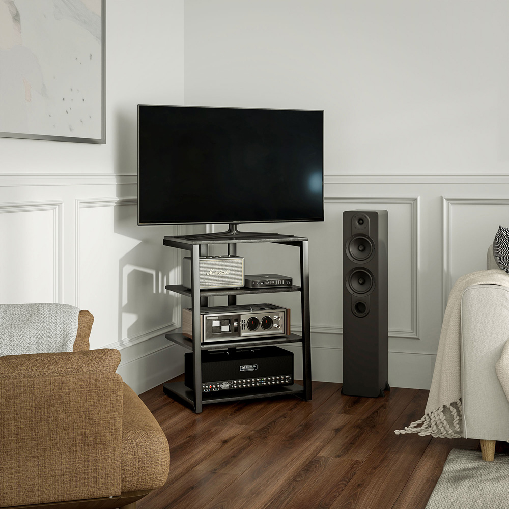 HOMCOM 4-Tier Rack Stand with Power Strip Image 3