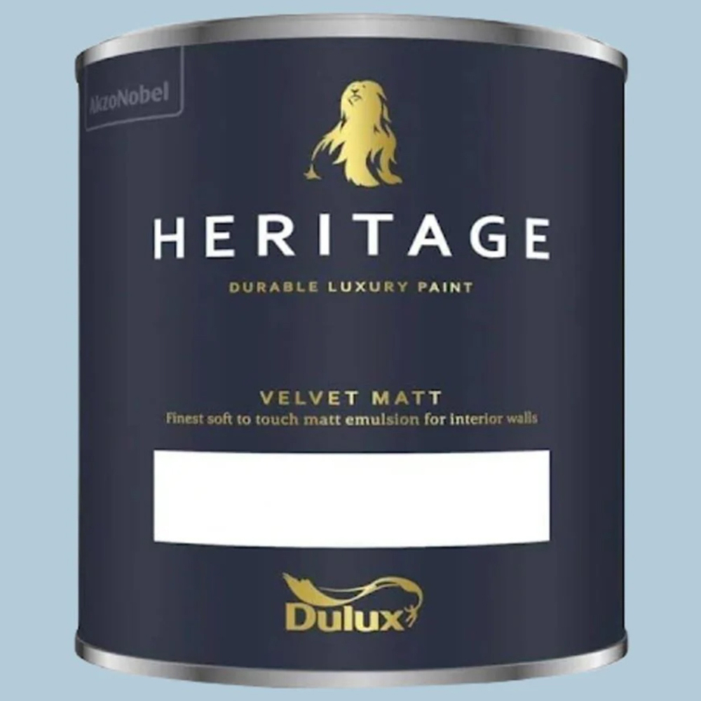 Dulux Heritage Walls and Ceilings Blue Ribbon Velvet Matt Emulsion Paint 1L Image 2
