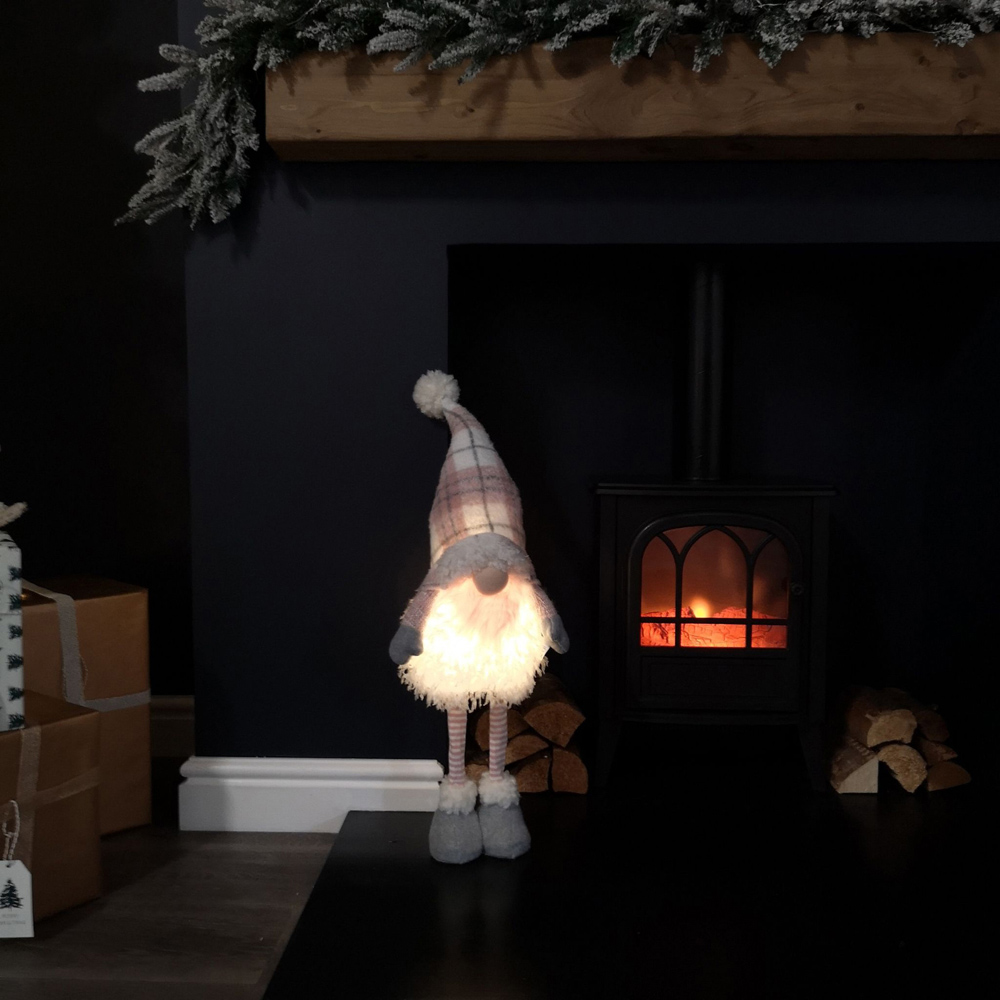 Samuel Alexander Light Up Pink Telescopic Legs Christmas Gonk Decoration Image 7