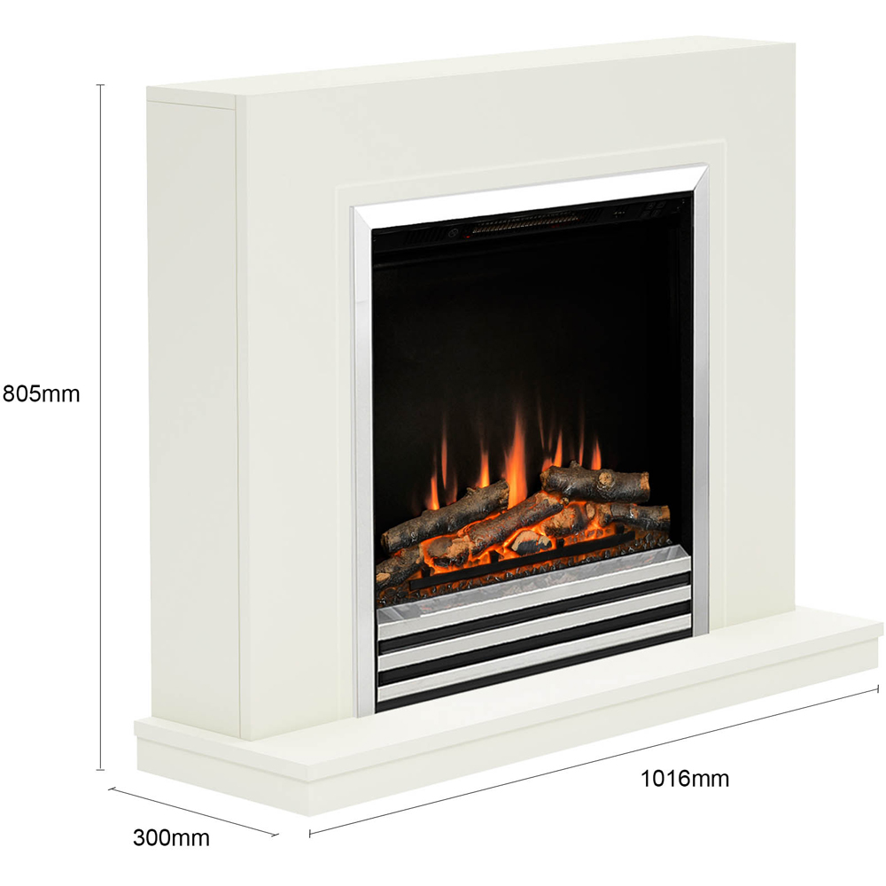 Colby Soft White Timber Electric Suite 38 inch Image 6