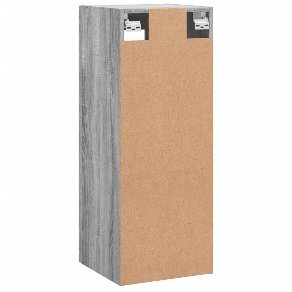 vidaXL Single Glass Door Grey Sonoma Wall Mounted Slim Cabinet Image 9