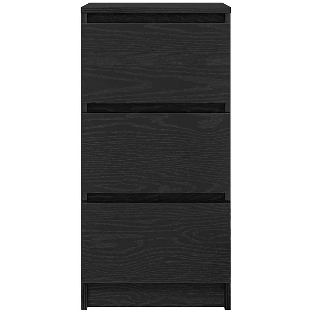 vidaXL 3 Drawer Black Oak Sideboard Image 3