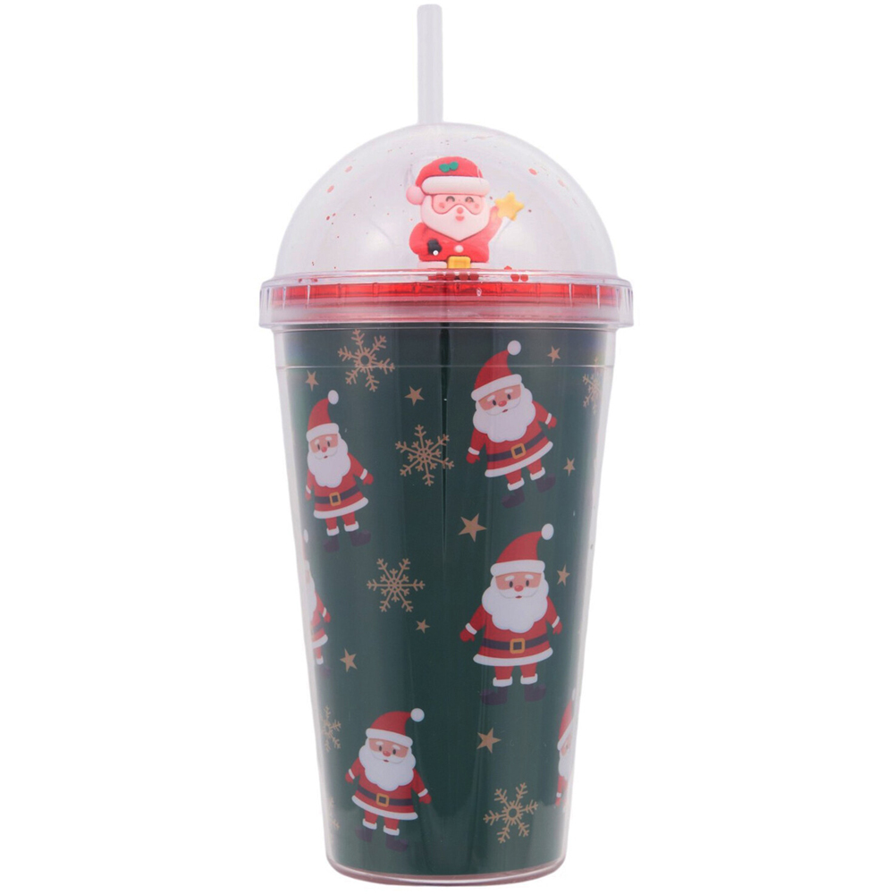 Christmas Figure Tumbler with Straw Image 3