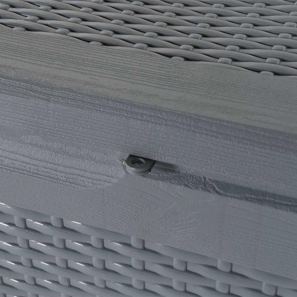 vidaXL 270L Grey Polypropylene Garden Storage Box Image 5