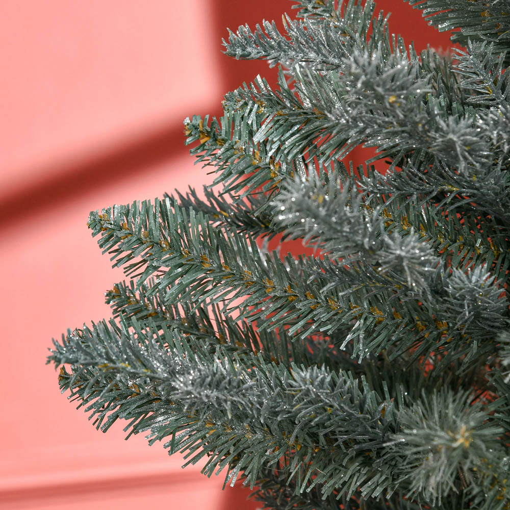 Everglow Green Tall Artificial Christmas Tree with Pot Stand 5ft Wilko