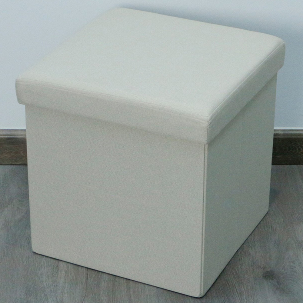 Seville Cream Linen Storage Box Image 1
