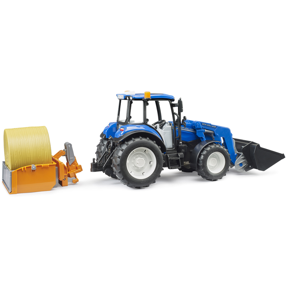 Bruder New Holland T5.120 Loader Tractor with Loading Box and Forks Image 8