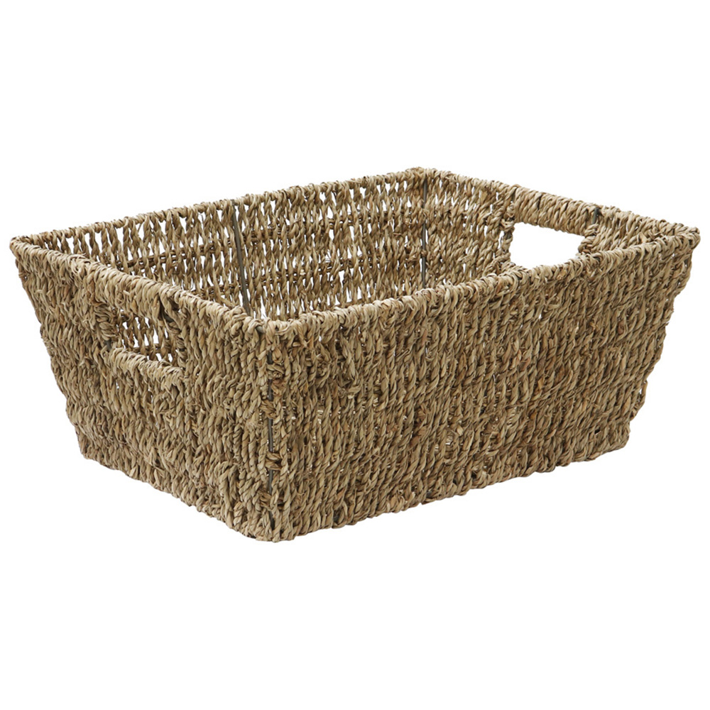 JVL Seagrass Rectangular Storage Basket Set of 2 Image 3