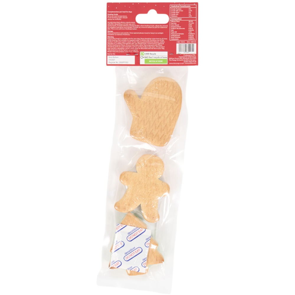 Pack of 3 Festive Dog Biscuits Image 3