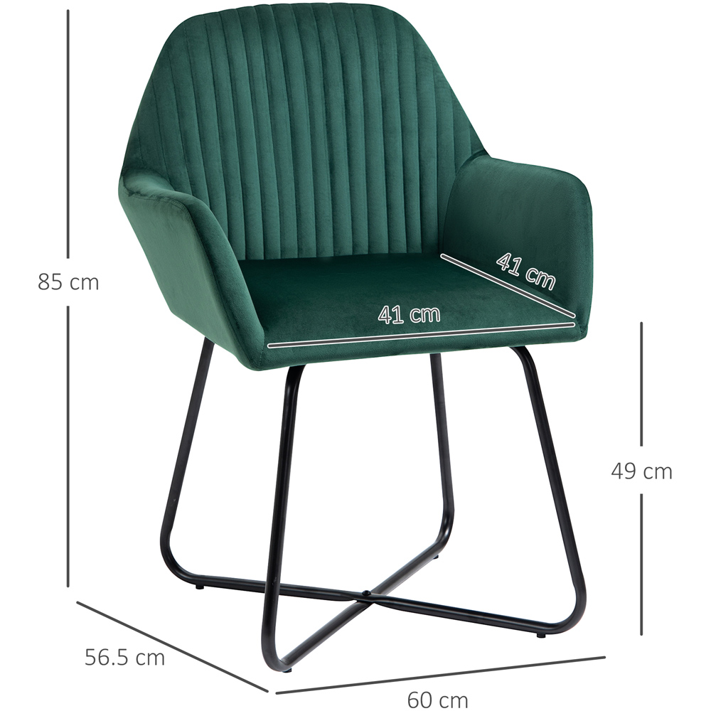 Portland Teal Green Linen Accent Armchair Image 8