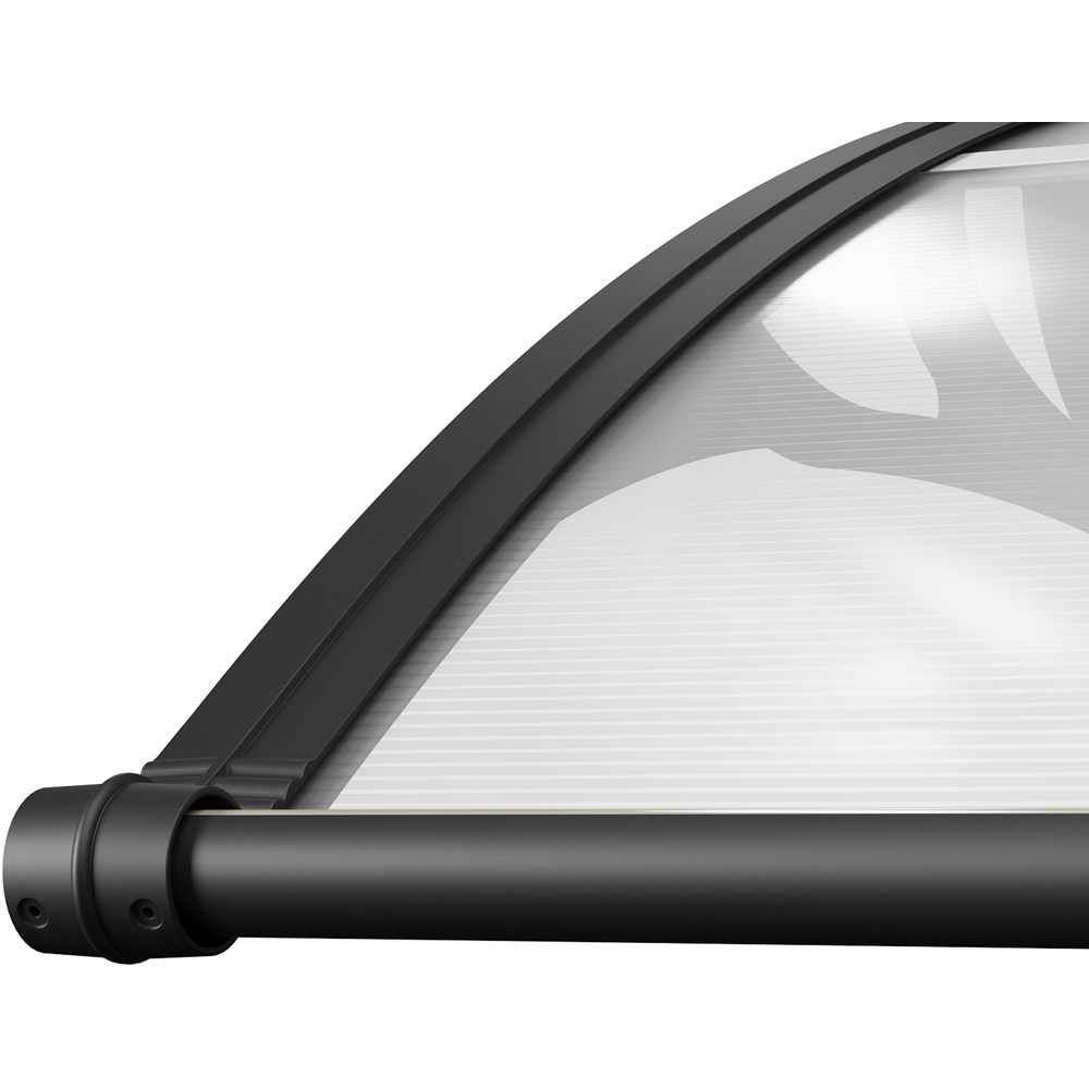 Living and Home Black Door and Window Outdoor Awning with Water Channel 1.5 x 1m Image 4