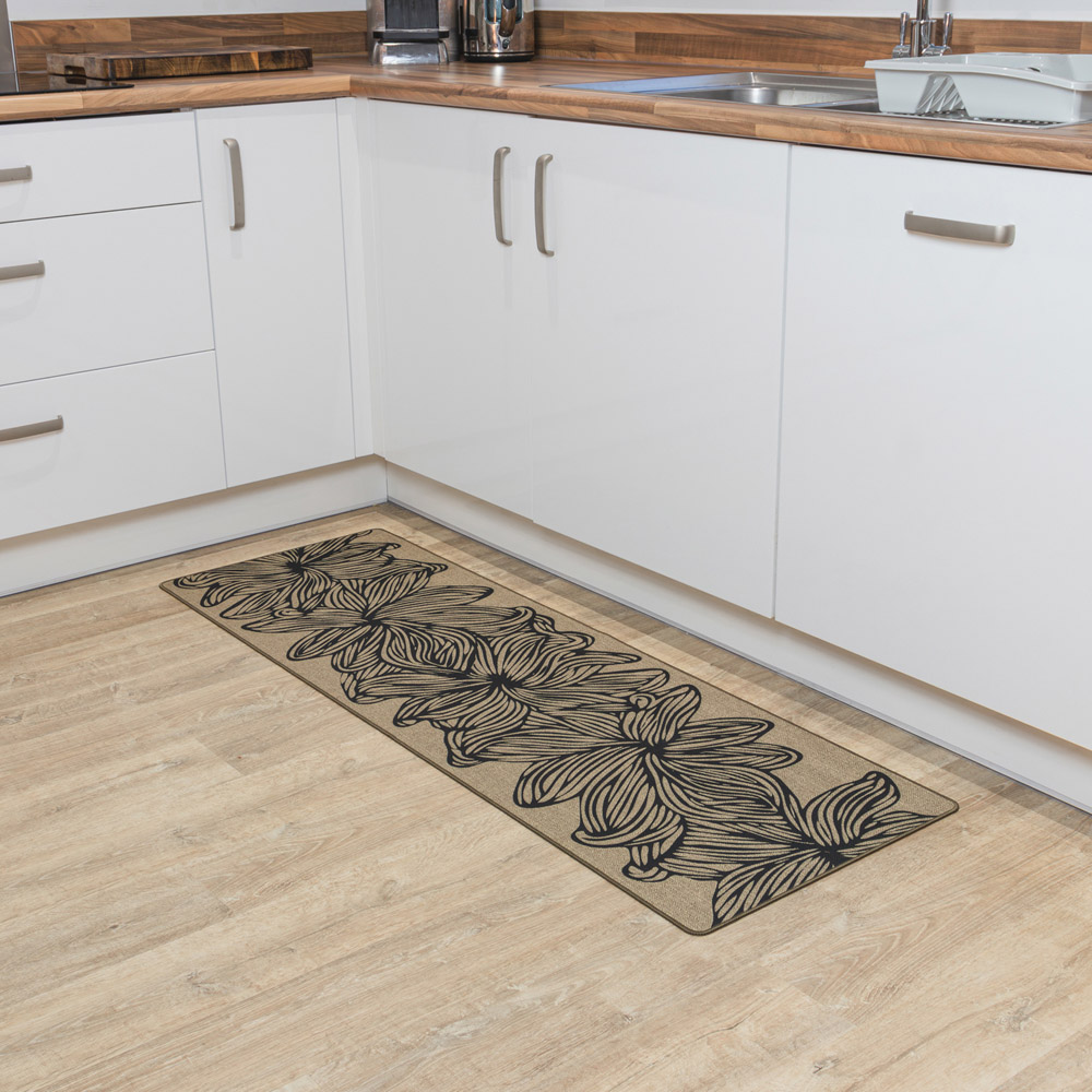 JVL Elegance Flowers Rubber Backed Door Runner 50 x 150cm Image 8