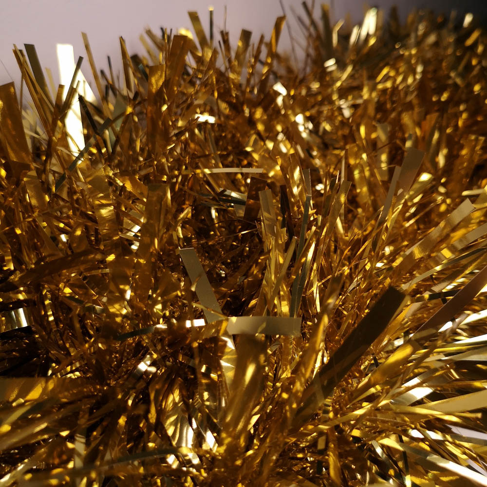 Samuel Alexander Gold Chunky Cut Christmas Tinsel Garland 10m Image 6