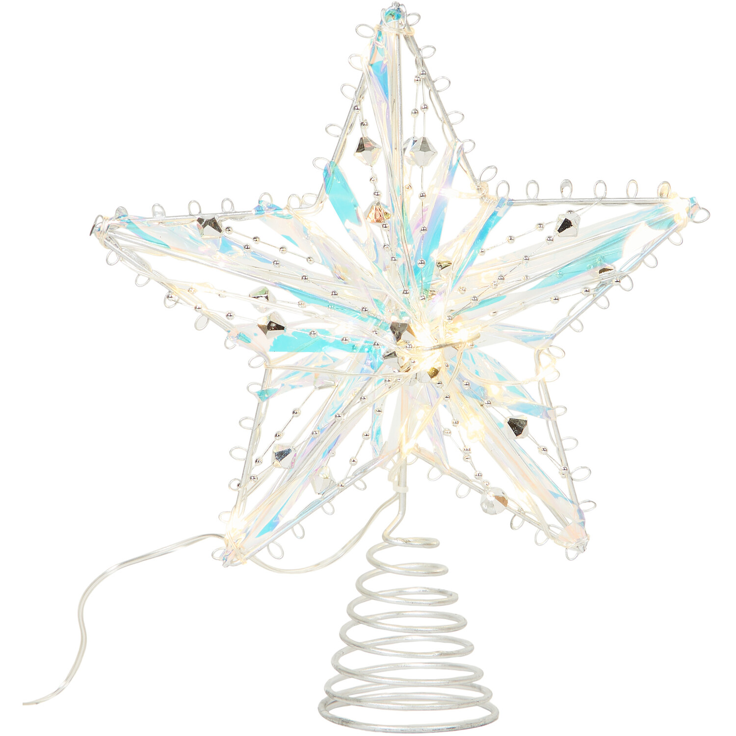 Diamante Star Tree Topper Iridescent Image 2