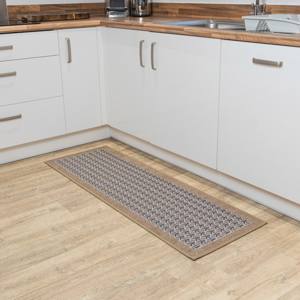 JVL Allure Beige Rubber Backed Door Runner 50 x 150cm Image 7