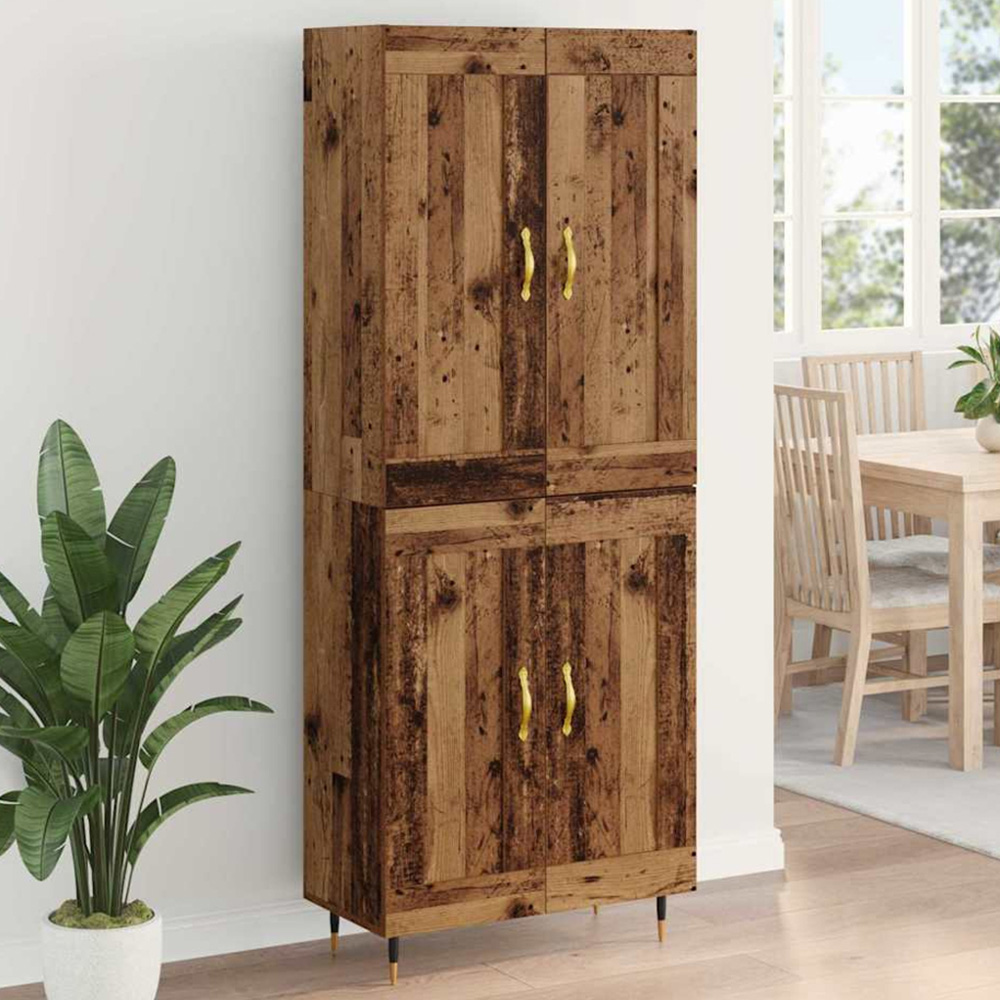 vidaXL 2 Door Old Wood Highboard Image 1