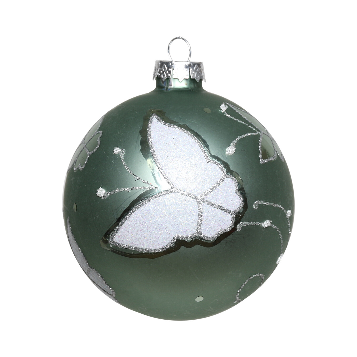 Single Mistletoe Cottage White Butterfly and Floristry Bauble in Assorted styles Image
