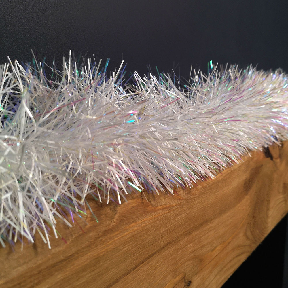 Samuel Alexander Iridescent White Christmas Tinsel 2m Image 4