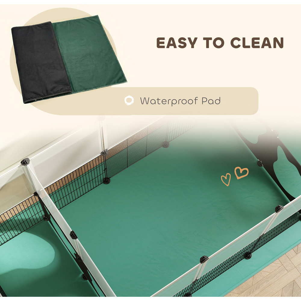 PawHut 34 Panel Pet Playpen with Waterproof Mat Image 8