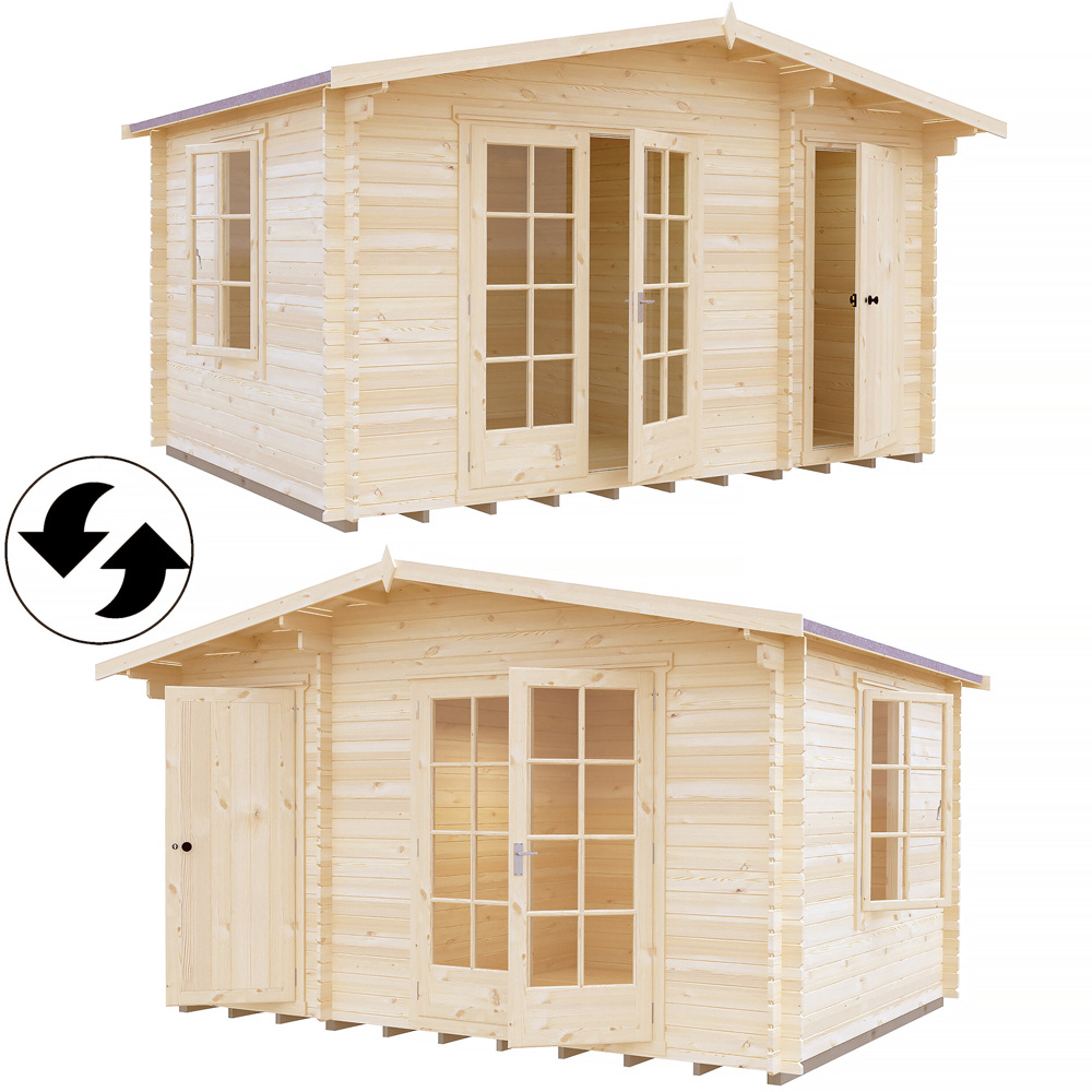 Shire Bourne 14 x 10ft Dual-Purpose Apex Garden Log Cabin with Integral Storage Image 6