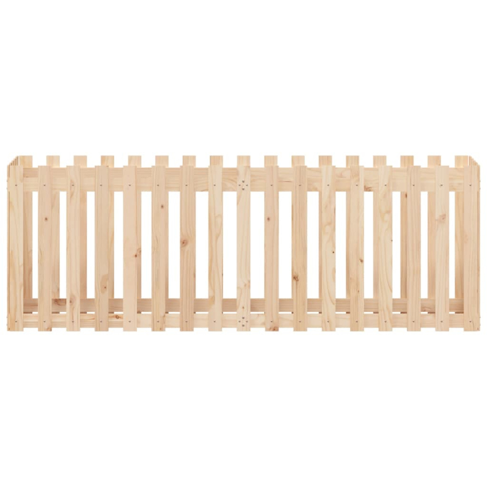 vidaXL Brown Solid Pine Wood Raised Garden Bed 70 x 200 x 50cm Image 4